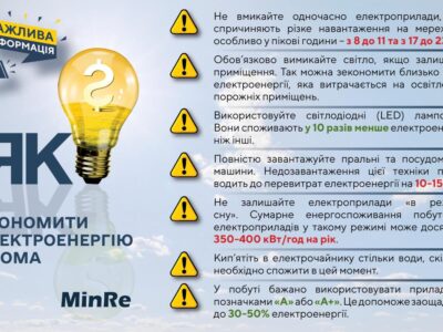 Поборемо енергетичну кризу: як вдома заощаджувати електроенергію